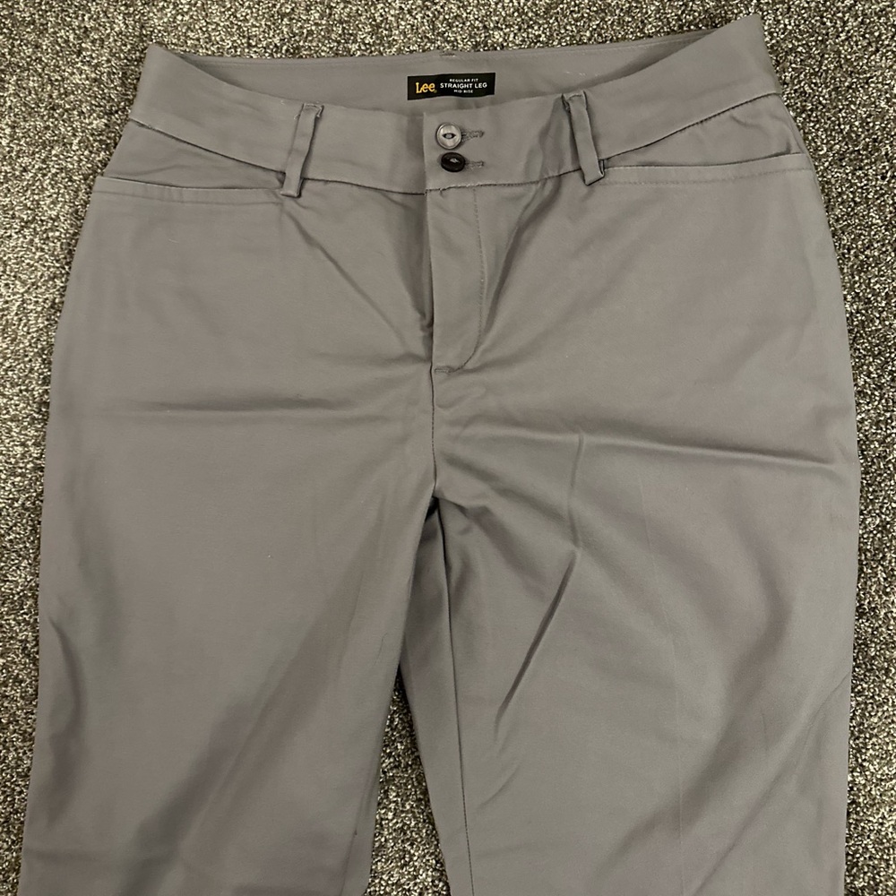 Gray Bootcut Work Pants for Women